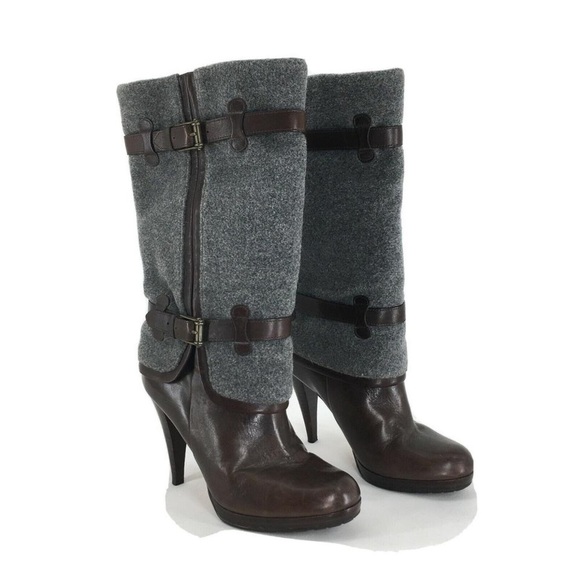 Cole Haan Shoes - Cole Haan | x Nike Air Leather Kennedy Buckle High Heel Boots